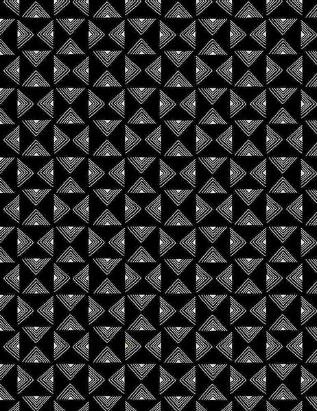 Triangular Geo Pattern - Black ($9/yd)