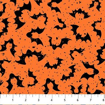 Bats Attack Orange($13/yd)