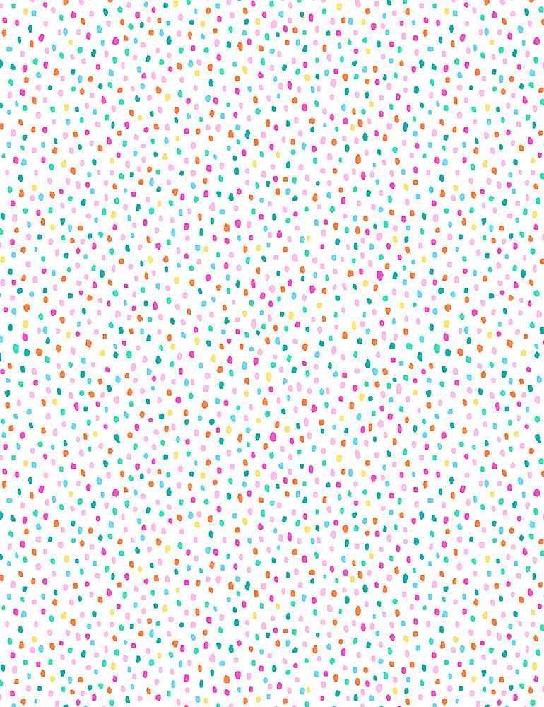 Painted Dots on White ($9/yd)