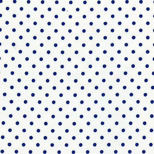Anchor - Blue Dots on White ($9/yd)