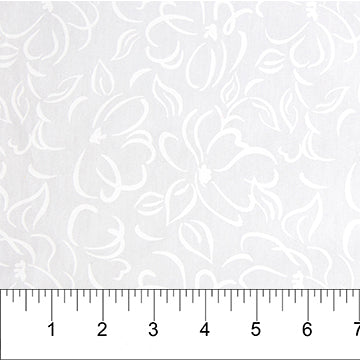 Classics - Opal - White on White Floral ($12/yd)