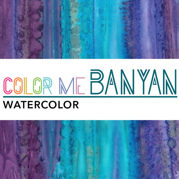 Color Me Banyan - Watercolors ($13/yd)