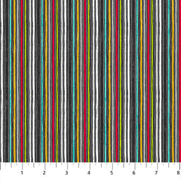 Sewing is My Happy Place - Stripes ($12/yd)