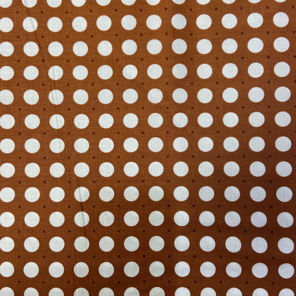 Brown with White Dots ($8/yd)