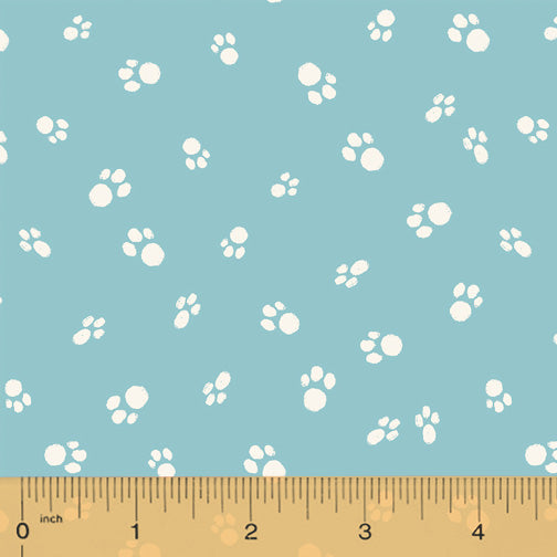 Cat Paws on Blue ($8/yd)