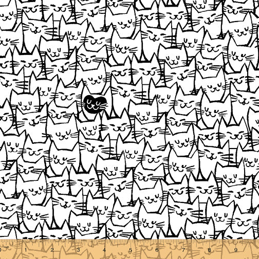 108" Packed Cats ($20/yd)