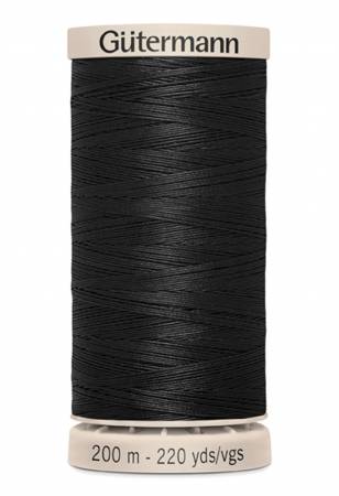 Cotton Hand Quilting Thread - Black