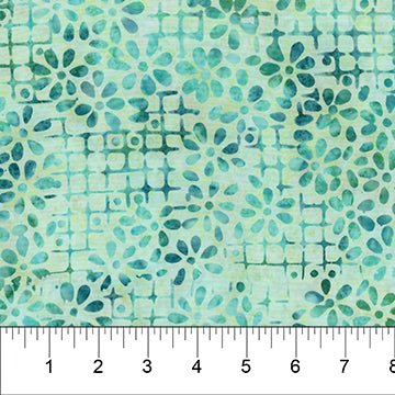 Watercolor Floral White Blue ($12/yd)