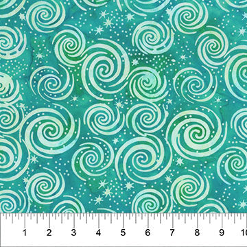 Stargazer - Turquoise Swirl ($13/yd)