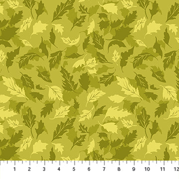 Summer's End Green Leaves ($11/yd)