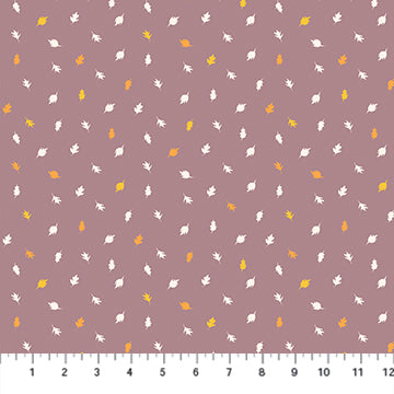 Summer's End Mauve Ditsy Leaves($11/yd)