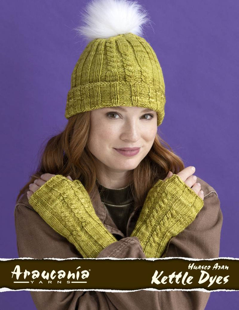 Carolina Hat & Fingerless Mitts - Huasco Aran Kettle Dyes