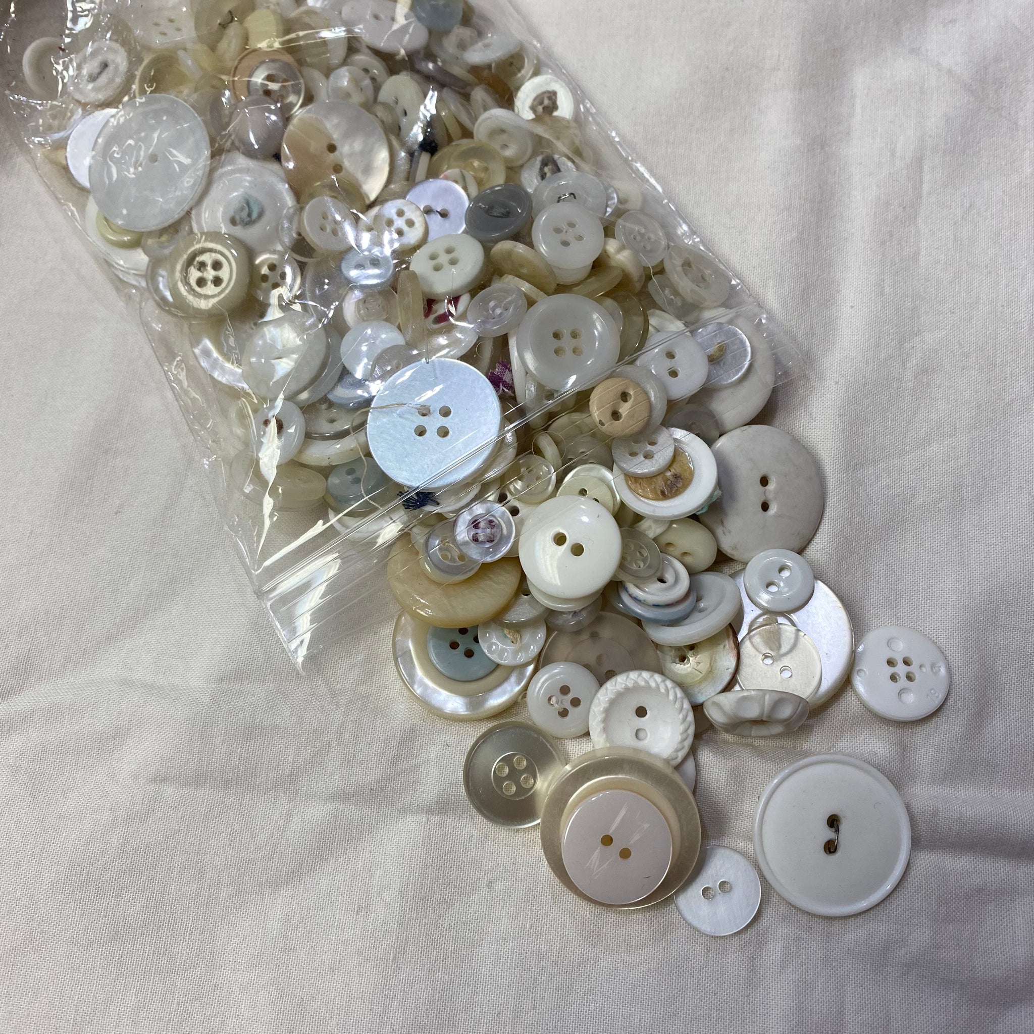 Revived Vintage White Buttons